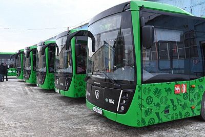 Автобусы НЕФАЗ на маршрутах Копейска